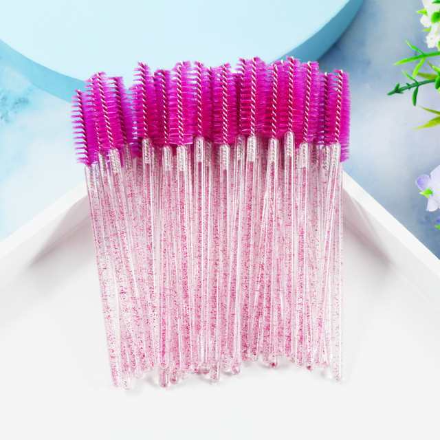 New Good Quality Disposable 50 Pcs/Pack Eyelash Eye Lash Makeup Brush Mini Mascara Wands Brush Eyelash Extension Tool