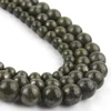 Natural Stone Green Iron Pyrite Mineral Gem Beads Loose Spacer Beads For Jewelry Making 6/8/10mm Diy Bracelet Necklace 15