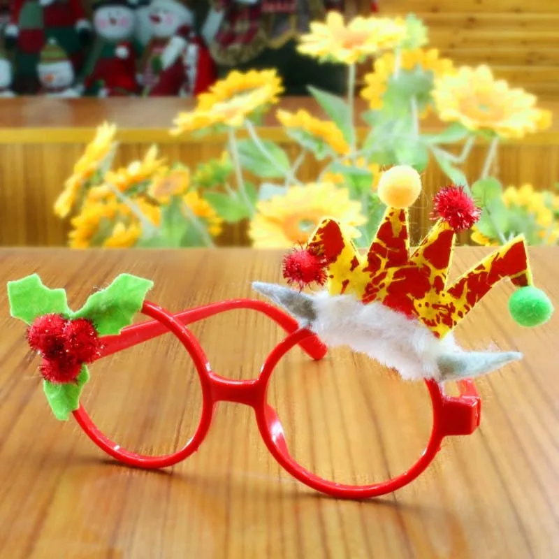Рождественские очки Рамка Счастливого Рождества DIY украшения Ноэль игрушки Санта снеговик рождественские подарки Декор Navidad счастливый год