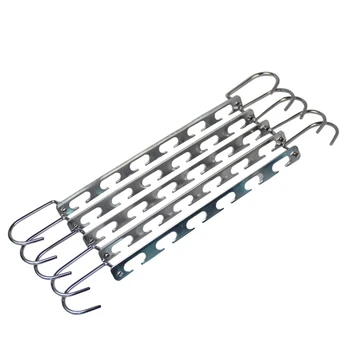 

6Pcs Stainless Steel Wardrobe Closet Bar Clothes Coat Hanger Adjustable Pinch Grip Clothing Organizer Racks Save Space