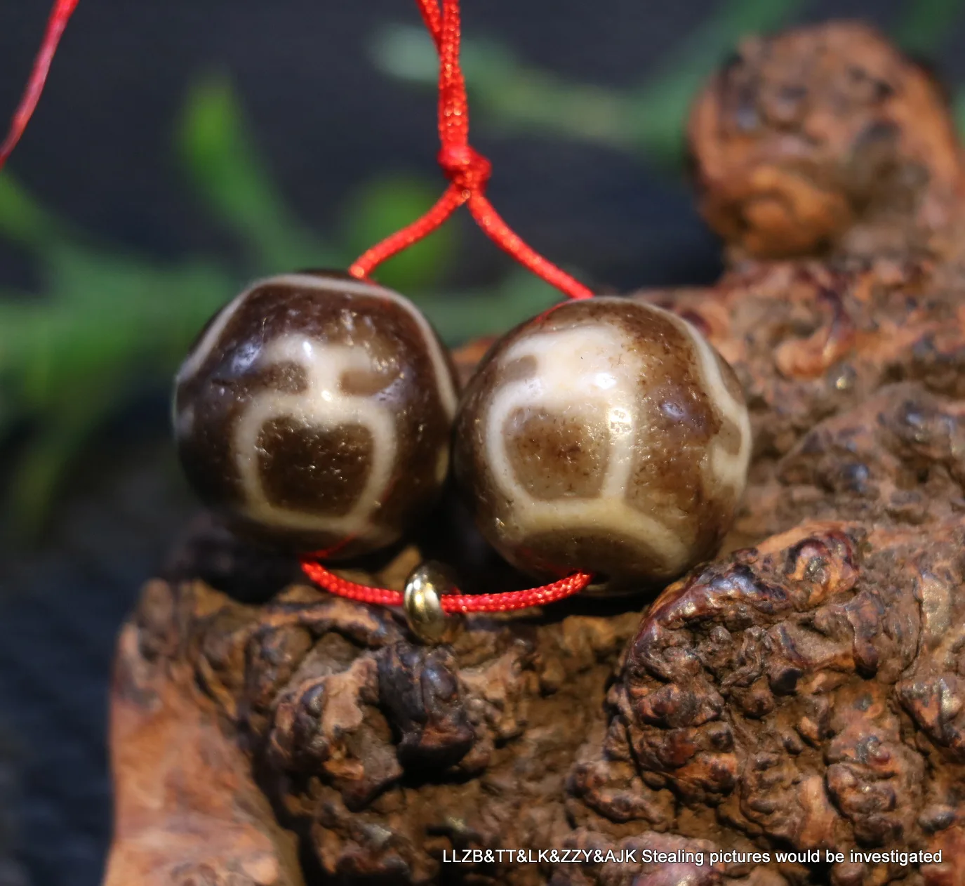 

Ultra A Pair of Magic Power Tibetan Old Agate Treasure Bottle Round dZi Bead Totem AJK FAJK LKbrother Sauces Top Quality F029A