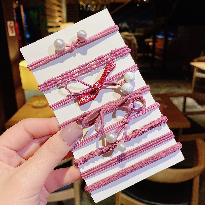 8pcs 13 1 комплект, новинка, элегантные милые эластичные резинки для волос в виде цветка для женщин и девочек, резинка для волос, резинка для волос, повязка на голову, набор аксессуаров для волос - Цвет: 8pcs 13