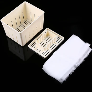 

PP Tofu Press Mold Tofu Maker Kit Kitchen DIY Homemade Tofu Molds Cooking Tool Set with Cheese Cloth Kitchen Set