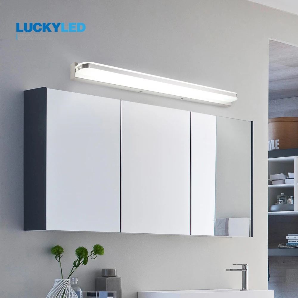 LUCKYLED Ванная комната зеркала светильник 12 Вт 50 см AC85 265V Водонепроницаемый бра настенный косметическое