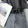 Moda mujer PU cinturón de cuero corazón femenino lindo negro Harajuku cinturón señoras pantalones fiesta vestido cinturones de corazón para Jeans ► Foto 1/6