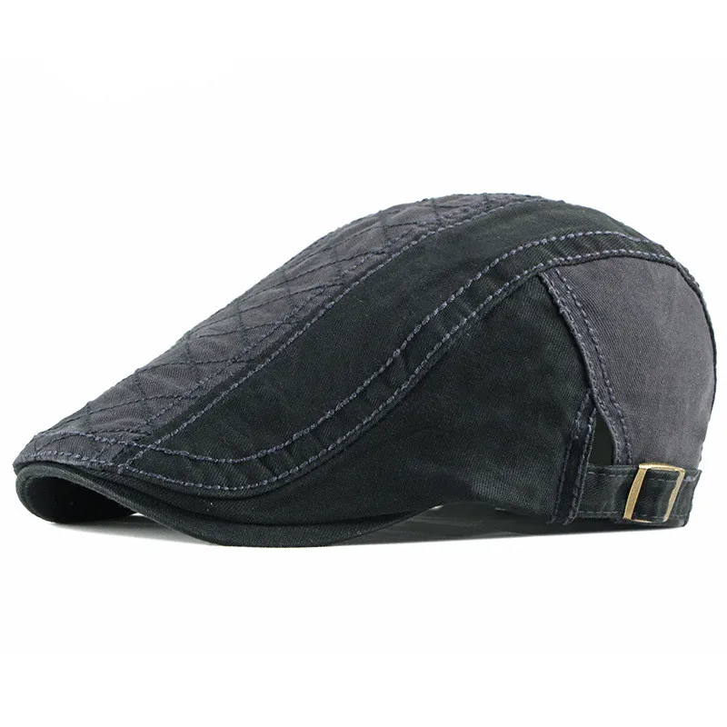 Spring Summer Patchwork Newsboy Caps Men Cotton Flat Peaked Cap Women Painter Beret Hats 22 beret hat newsboy cap newsboy hat