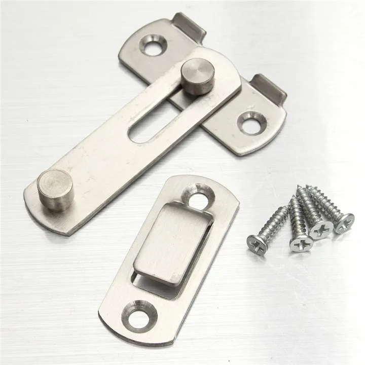 TTLIFE Hasp Latch Stainless Steel Hasp Latch Lock Sliding Door lock for Window Cabinet Fitting Room Accessorries Home Hardware