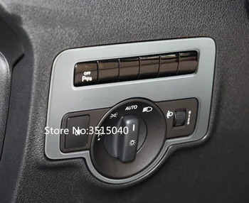 

For Mercedes Benz Vito 2017 1PC Brand New Matte Silver ABS Chrome Frame Headlight Adjustment Cover Trims Car Styling Accessories