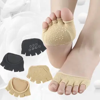 

1 Pair Forefoot Toe Socks Invisible Non Slip Insole Sweat Socks Absorbing Socks Breathable Women Invisible Dispensing Padde D8O8