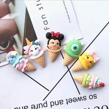 

Free Shipping Flat back resin kawaii cartoon Ice cream accessories for children's hair accessories charms DIY