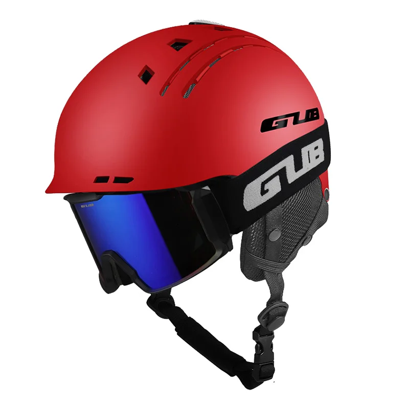 Зимний лыжный шлем для мужчин и женщин, для спорта на открытом воздухе, катания на лыжах, альпинизма, сохраняющий тепло шлем для сноуборда, Регулируемый шлем для скейтборда - Цвет: color 02