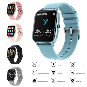 

IP67 Waterproof Full Screen Touch Smart Watch Men Body Temperature Fitness Tracker Blood Pressure Clock Upgrade Smartwatch