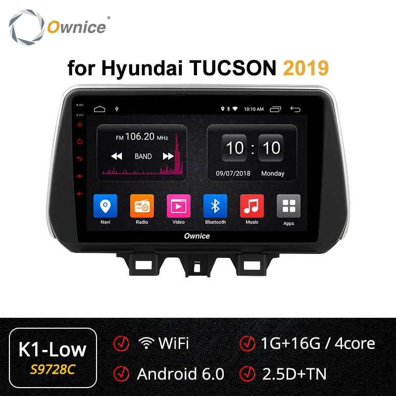 Ownice k3 k5 k6 Автомобильный плеер для hyundai New Tucson IX35 Автомагнитола 4G LTE 360 Panorama DSP SPDIF gps Navi Android 9,0 - Цвет: S9728 K1 LOW