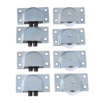 

8Pcs Door Rollers Stainless Steel Sliding Door Wheel Cabinet Nylon Pulley Hanging Wheel for Wardrobe Furniture Hardware