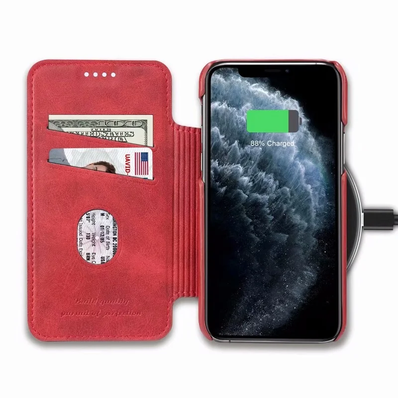 Роскошный чехол из искусственной кожи для iPhone 11 Pro Max 7 8 6S Plus, кошелек с карманом для карт, сальто для iPhone XR XS Max X, чехол