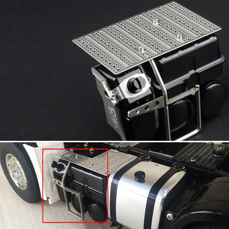 

Металлический батарейный отсек LESU DEF AdBlue Tank B для 1/14 RC Tamiyaya DIY Модель 1851 деталь для трактора
