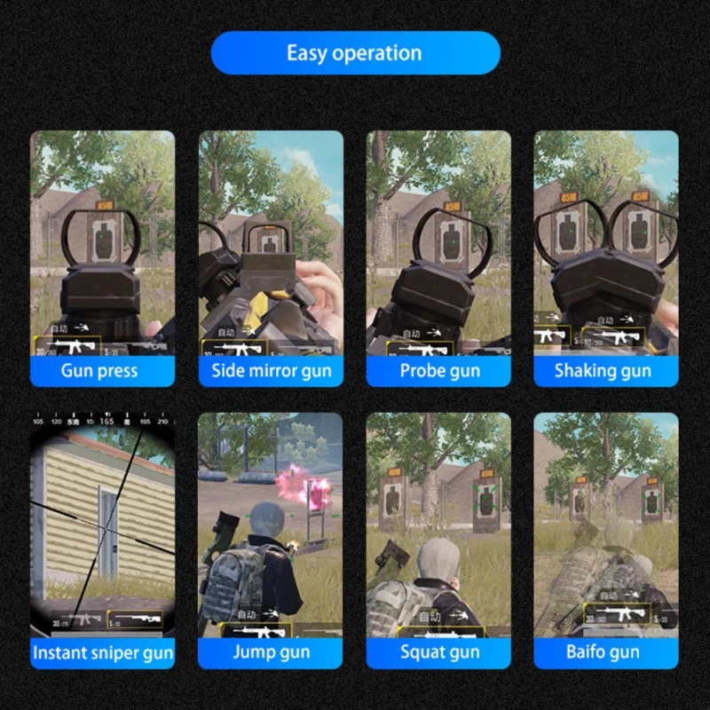 New Game Controller For Mobile Phone Auto High Frequency Click Button Gaming Joysticks Phones Trigger Gamepad For Pubg