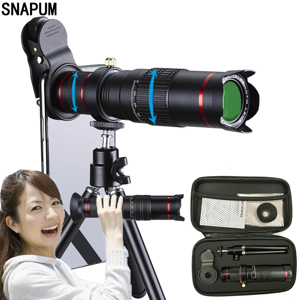 Online SNAPUM Cellphone mobile phone HD 4K 22x Camera Zoom optical Telescope telephoto Lens For Samsung iphone huawei xiaomi