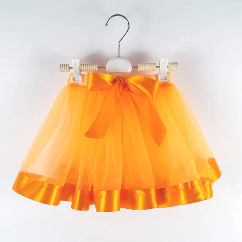Оранжевые юбки-пачки для маленьких девочек; юбка-американка принцессы; балетная танцевальная юбка-пачка; Детские вечерние мини-юбки; одежда для свадьбы; Vestido