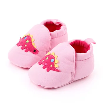

2020 Toddler Newborn Baby Boys Girls Dinosaur Crib Shoes Infant Cartoon Soft Sole Non-slip Cute Warm Animal Baby Shoes New