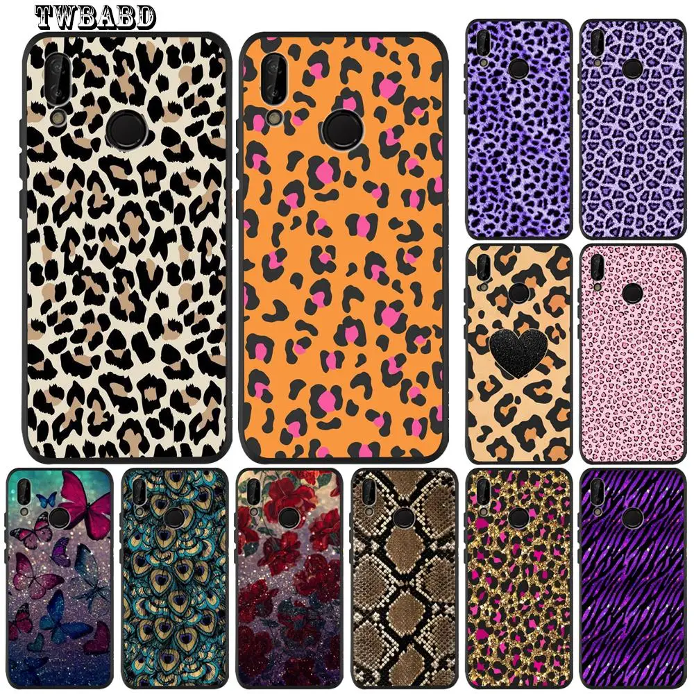 Роскошный чехол для телефона с леопардовым принтом Huawei P30 Lite P20 Pro P8Lite P9Lite 2017 P Smart P10