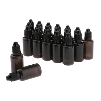 

Pack of 20 Plastic Eye Liquid Dropper Bottles with Cap for E-juice Liquid Menstruum Pharmaceutical Smoke Oil 30ml