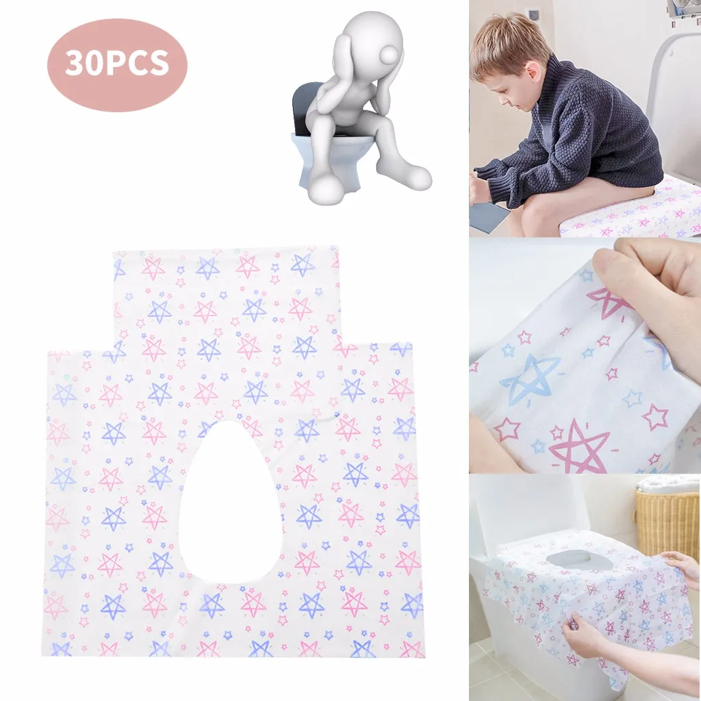 hospital hogar 20 Piezas Asiento de Inodoro Fundas Desechable Tela No Tejida Antibacteriano Prueba de Agua Port/átil Protector Cubiertas para Inodoros para Ba/ño viaje