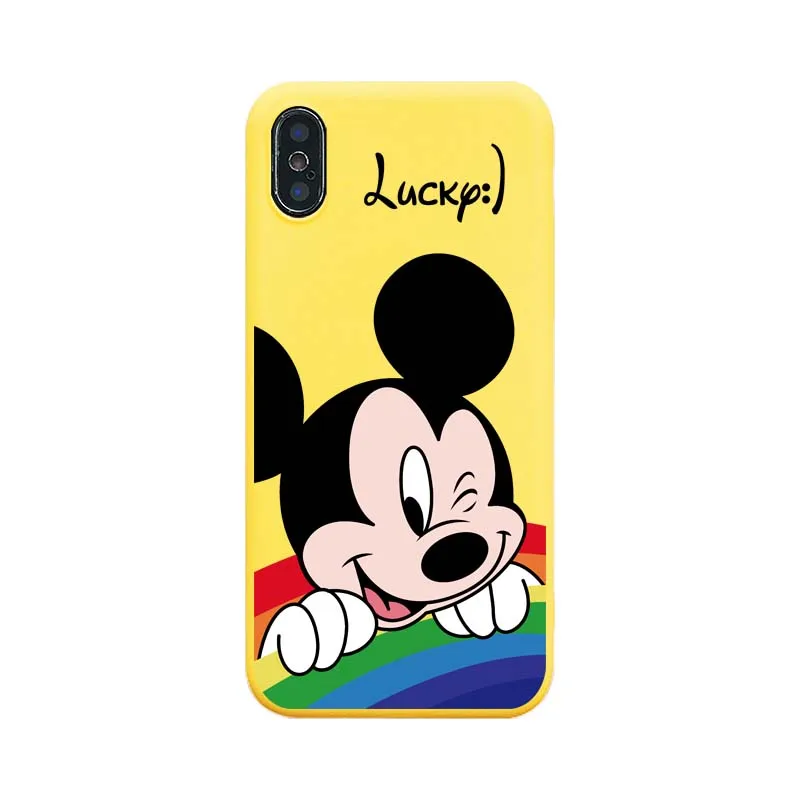 2 Милый чехол с мультяшной мышкой для iPhone 11 Pro X XS MAX XR 6 S чехол силиконовый Etui Coque для iPhone 6 6 S 7 8 Plus чехол для телефона - Цвет: 2