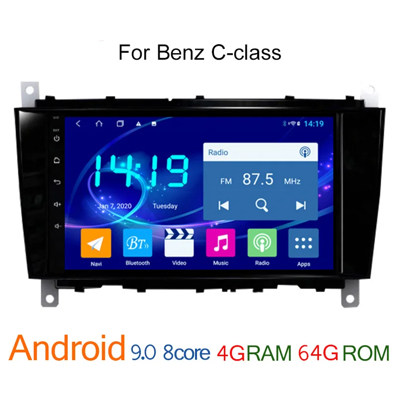 GPS-навигатор для benz c-class C Class W203 2004 2007 CLC G W467 2008 2011 android 4G + 64G IPS автомобильный
