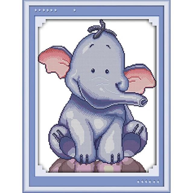 DMC Elephant Baby Cross Stitch Kit