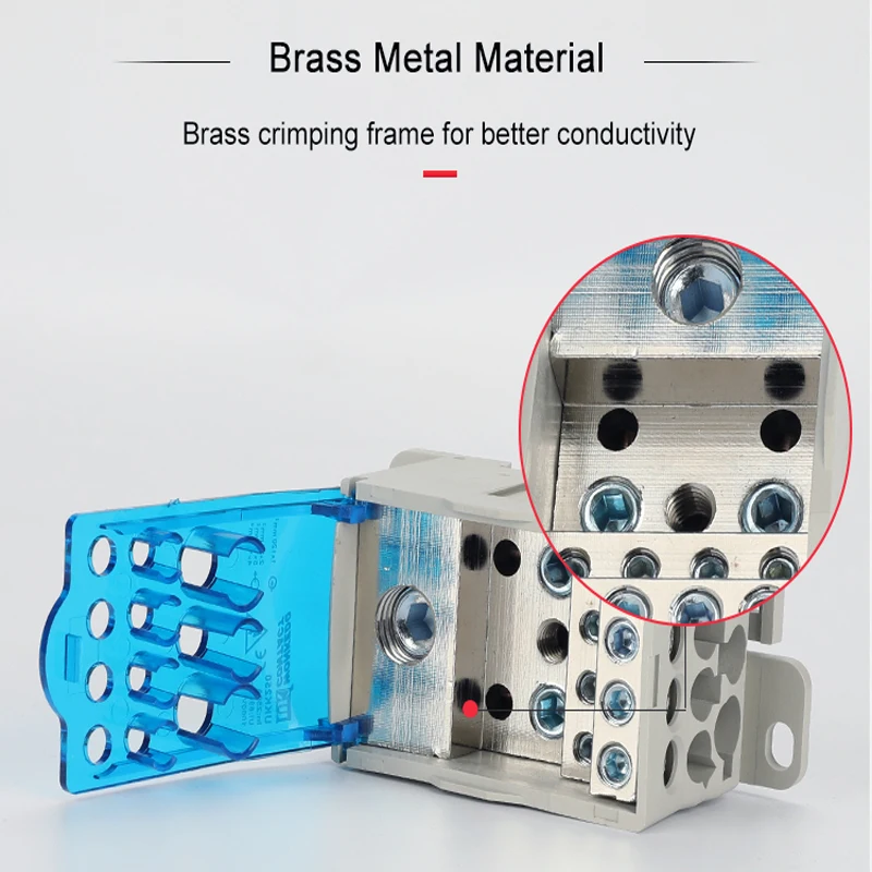 UKK250A din-рейку клеммные блоки один в несколько из распределительной коробки питания Универсальный электрический провод Соединительный элемент коробки