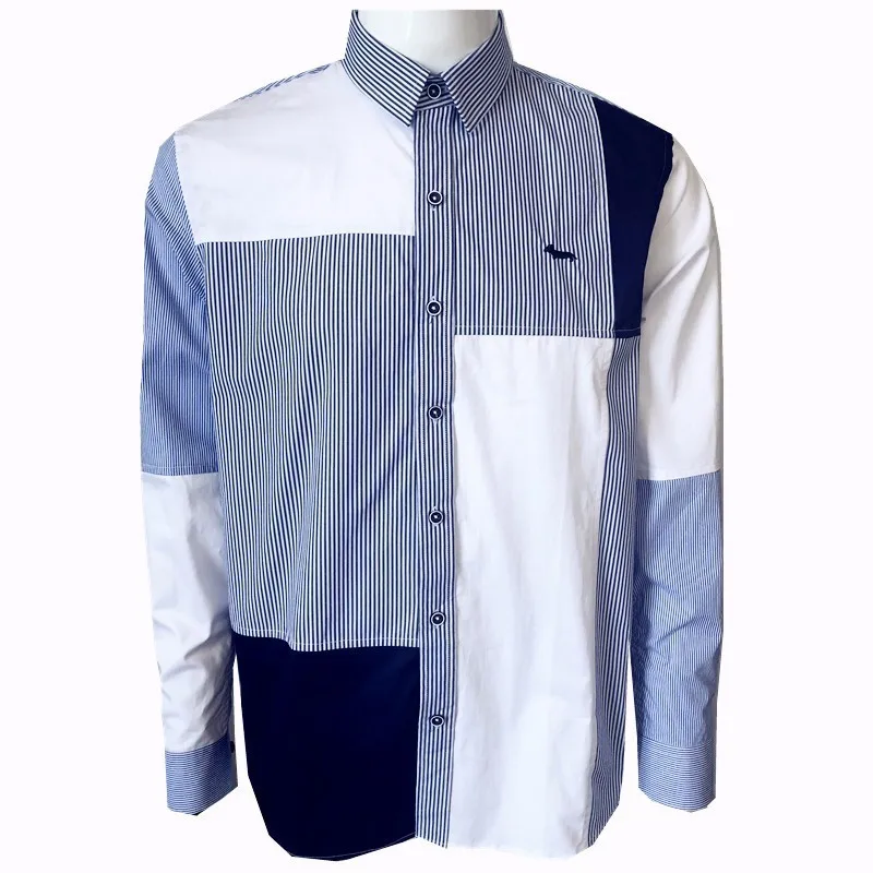 Мужская модная повседневная однотонное с длинным рукавом, рубашка, приталенная, мужская, деловая рубашка Eden Park, брендовая мужская одежда, EP176 - Цвет: 280 White