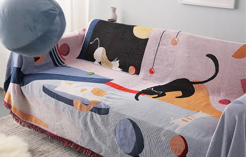 Пледы одеяло Slipcover Cobertor диван Нескользящие сшитое многофункциональное одеяло s кошка карнавал рождественские украшения для дома