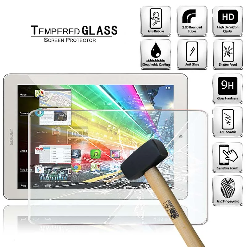 

Tablet Tempered Glass Screen Protector Cover for Archos 97 97b Platinum HD 9.7" Tablet PC Anti-Screen Breakage HD Tempered Film