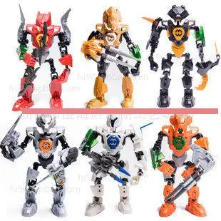 

6 pcs / lot 96B Hero Factory 3.0 Star Soldier NEX / AULK / FRNO / STRINGER / STORMER 3D DIY action doll block toys for childre