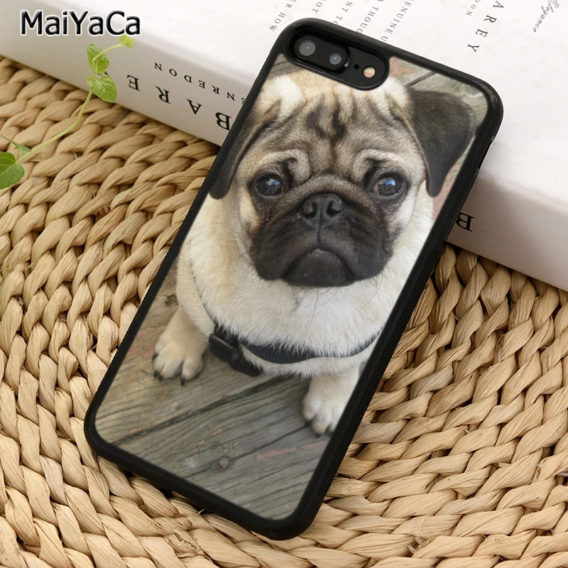 MaiYaCa милый щенок Мопс Собака швабры ТПУ чехол для телефона iPhone X XR XS 11 12 Pro MAX 5 6 7 8 Plus