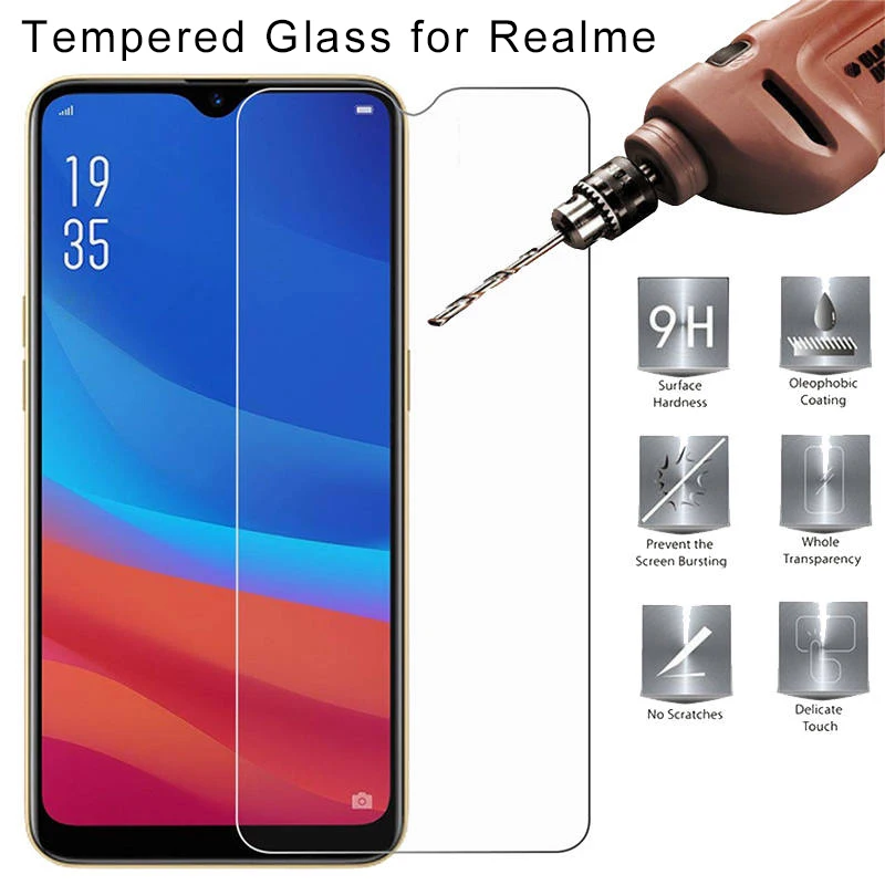 Закаленное защитное стекло для экрана Realme 5 Pro U1 Q 9H HD прозрачное Защитное X2 XT