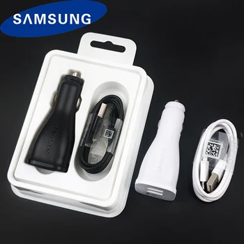 

Samsung Dual usb Car Charger 15W Fast usb type-c data cable Car Charge adapter for galaxy S8 S9 S10 Plus Note 7 8 9 10 Plus A60