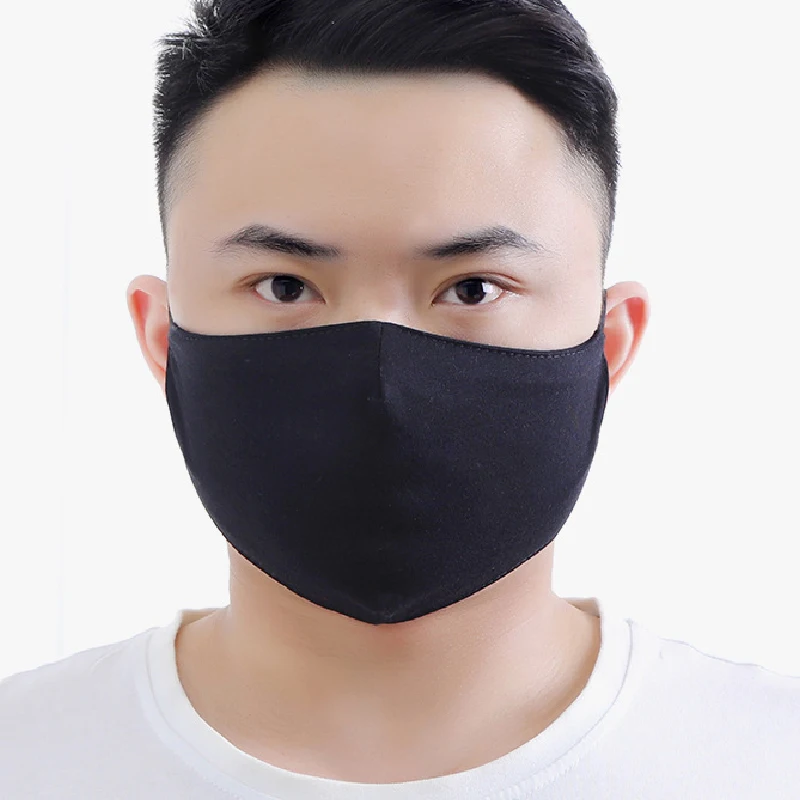 

Black Mouth Mask Breathable Unisex dust-proof Cotton Face Masks Reusable Anti Pollution Shield Wind Proof Mouth Cover washable