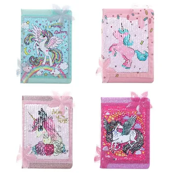 

Unicorn Planner Book Suit Sequin Notebook Hand Book Students' Supply Office Stationery Learning Gift For Girl