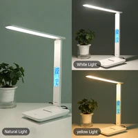 LED Desk Lamp with Temperature and Alarm Clock
