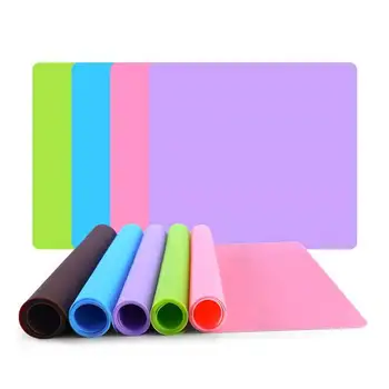 

Food Grade Rectangle Silicone Heat Insulation Pad Placemat Oven baking tray potholder baking cooking tools 5 Colors