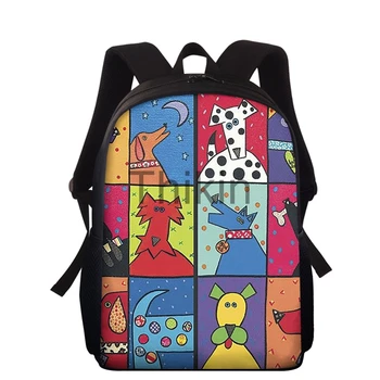 

School Bags For Girls Cartoon Greyhonud Dog Print Students Backpack 2020 New Arrival Kawaii Cute Kids Book Bags Mochilas Escolar