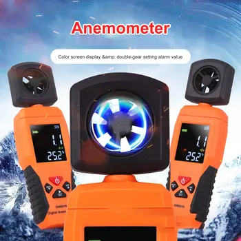 

Digital Anemometer Thermometer Temperature Tester Portable Wind Air Speed Gauge Meter Windmeter Measuring