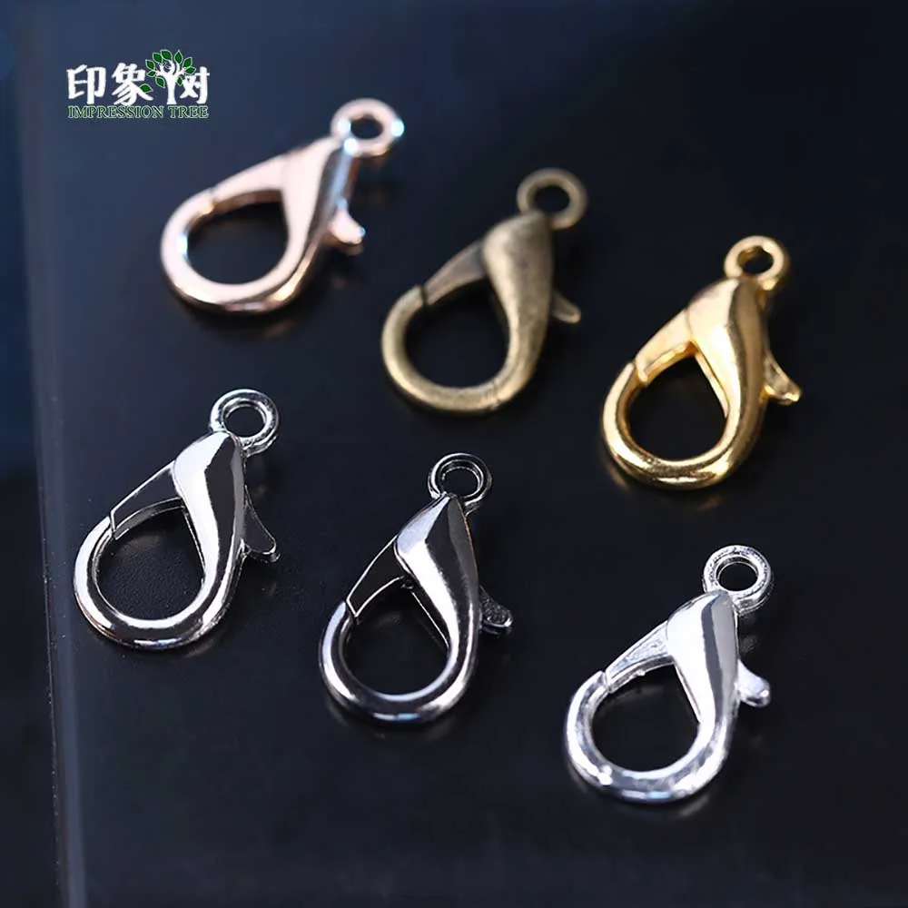 

1Pc 10/12/14/16mm Zinc Alloy Lobster Clasps Claw Hooks Multi Color Plated Nickle Lead Cad Free DIY Jewelry Making Finding 301