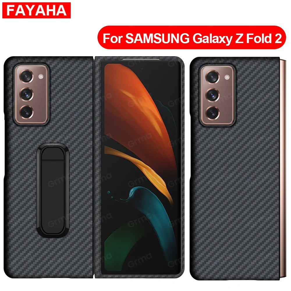 

FAYAHA Original Real Carbon Fiber Ultra Light And Thin Shockproof Back Cover For Samsung Galaxy Z Fold 2 Fold 2 5G Case