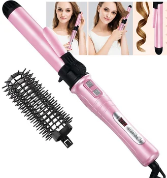 

USHOW Professional Rotating Curling Iron Nano Titanium Hair Curler with LED Digital Temperature Display