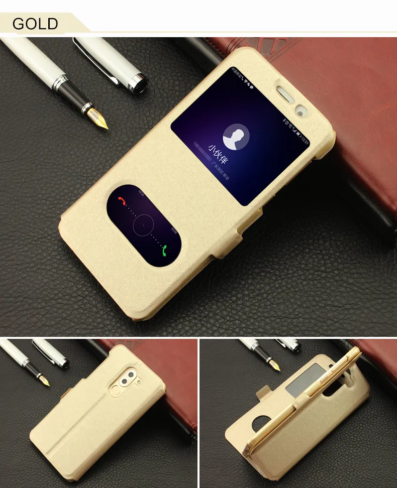 Роскошный кожаный чехол-книжка чехол для iPhone 7 8 6S 6 Plus 5 5S 4S для IPhone X XS 11 Pro Max XR - Цвет: Gold