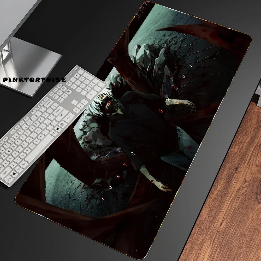 

PINKTORTOISE Anime Tokyo Ghoul Mouse Pad Office Desk Mat Genshin Impact Computer Loptop Large Rubber Anti-Slip Pad