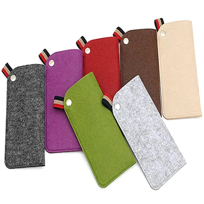 

1 Piece Colored Simple Design Portable Sunglasses Cases Felt Bags Glasses Bags Pouch Boxes Storage Eyewear Reading Glasses Tools